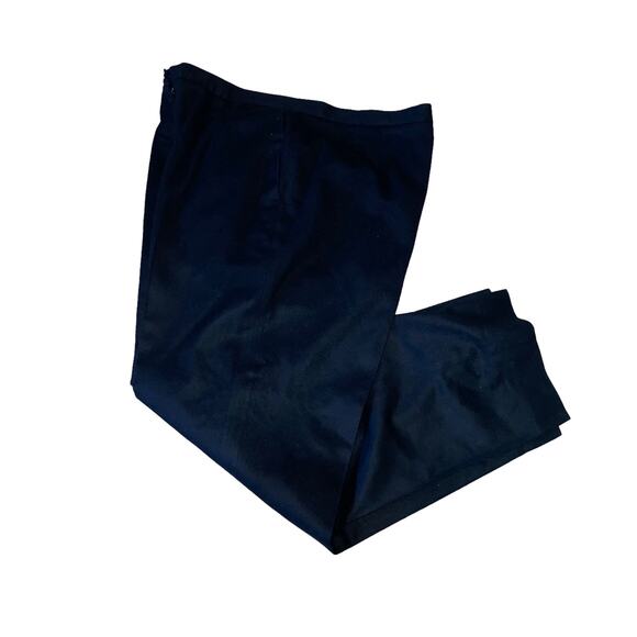 Orvis Vintage Cashmere Flat Front Slacks Dress Pants in Black Size 16 - Picture 1 of 6